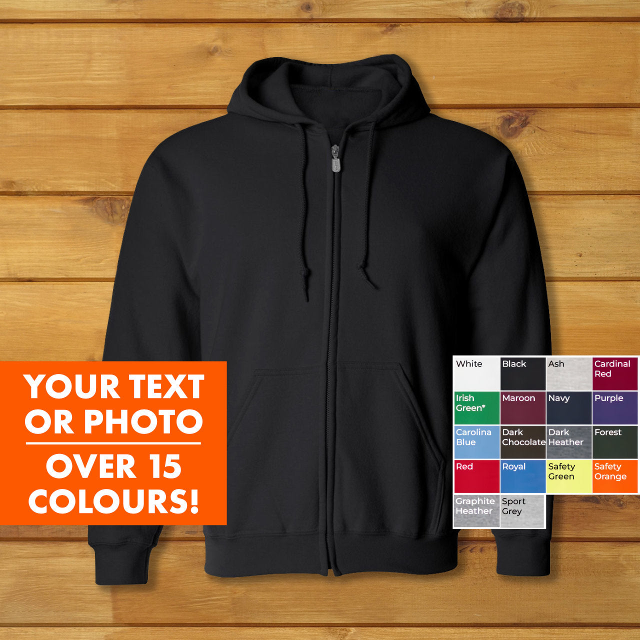 Full-Zip Hooded Sweatshirt | Heavy Blend
