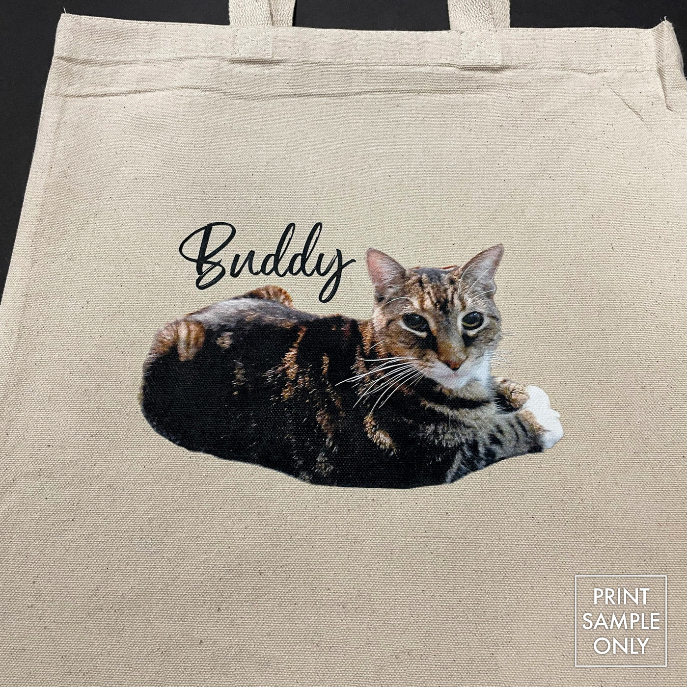 Noirtees by Noir et Noir, photo of a customized natural heavyweight totebag - Front 3