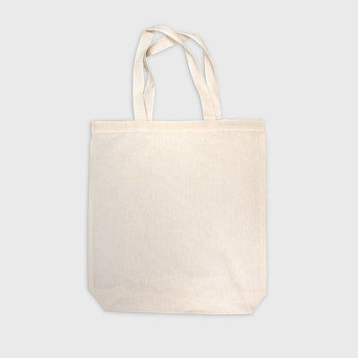 Lightweight Cotton Tote Bag - Natural made of durable 100% cotton with strong handles and roomy gusset bottom