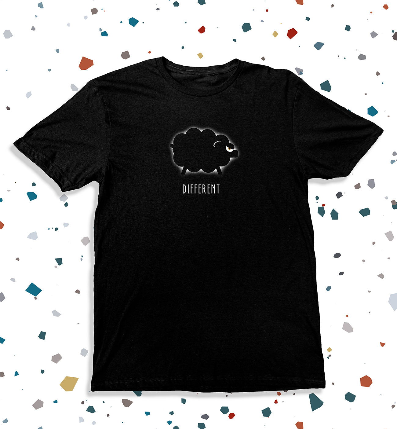 Shiny Black Sheep T-Shirt, dare to stand out!