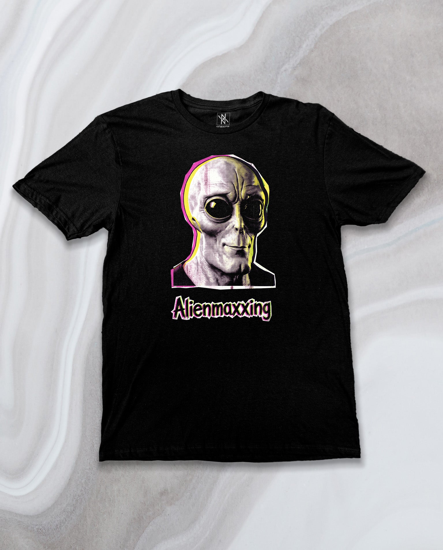 Alienmaxxing | Glitch Alien Graphic T-Shirt | Printed in Toronto