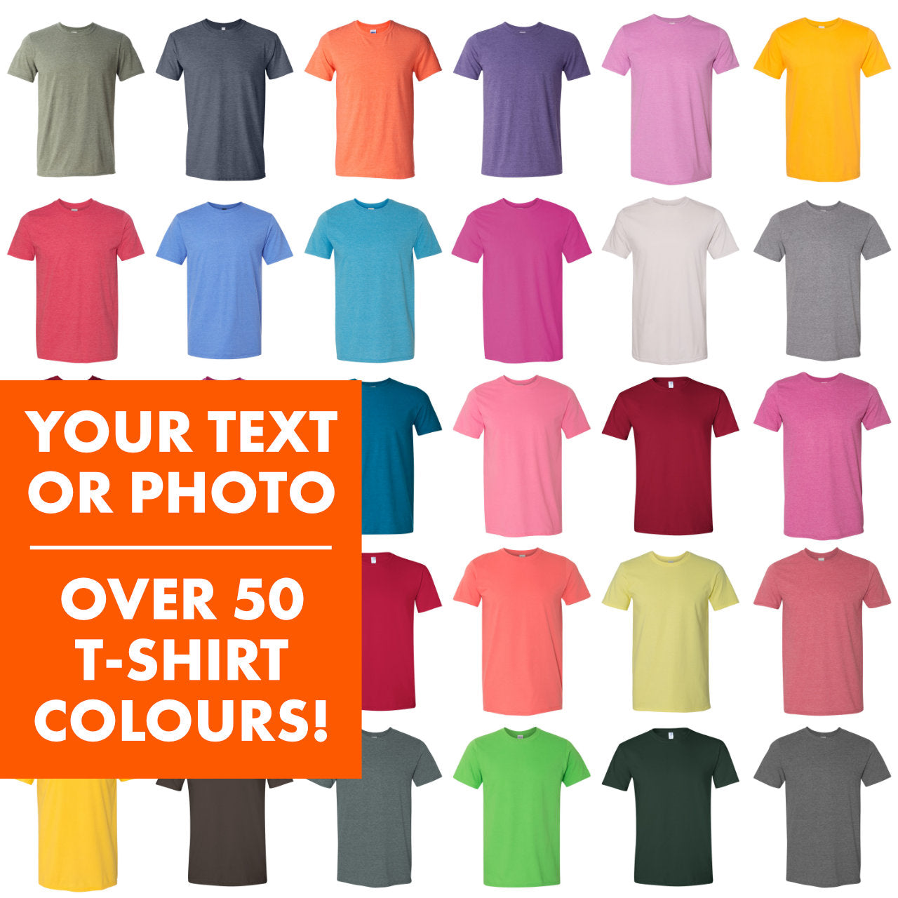 Men / Unisex Colour Shirt | Softstyle 100% Cotton Tee