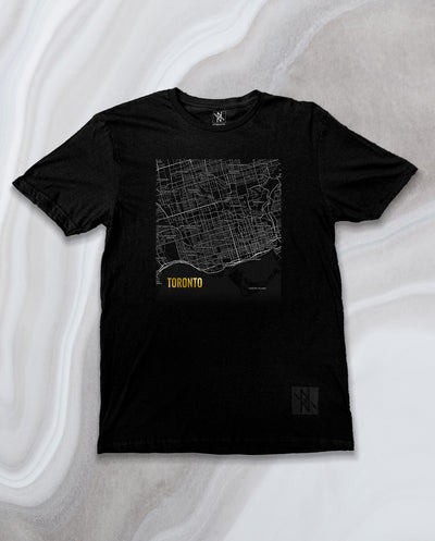 Toronto map t shirt by noir et noir