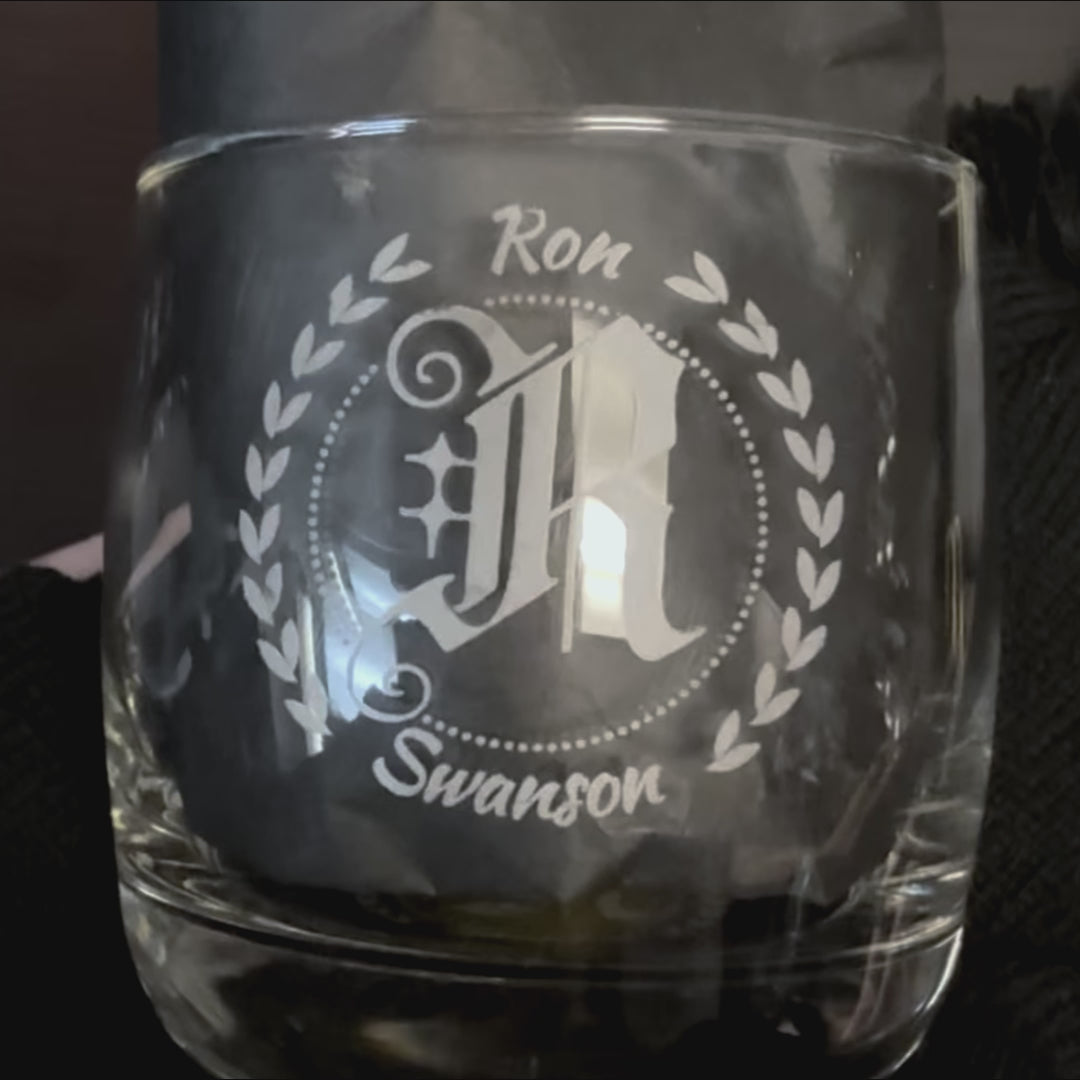 Minimalist Custom Engraved Whisky Glass 10oz