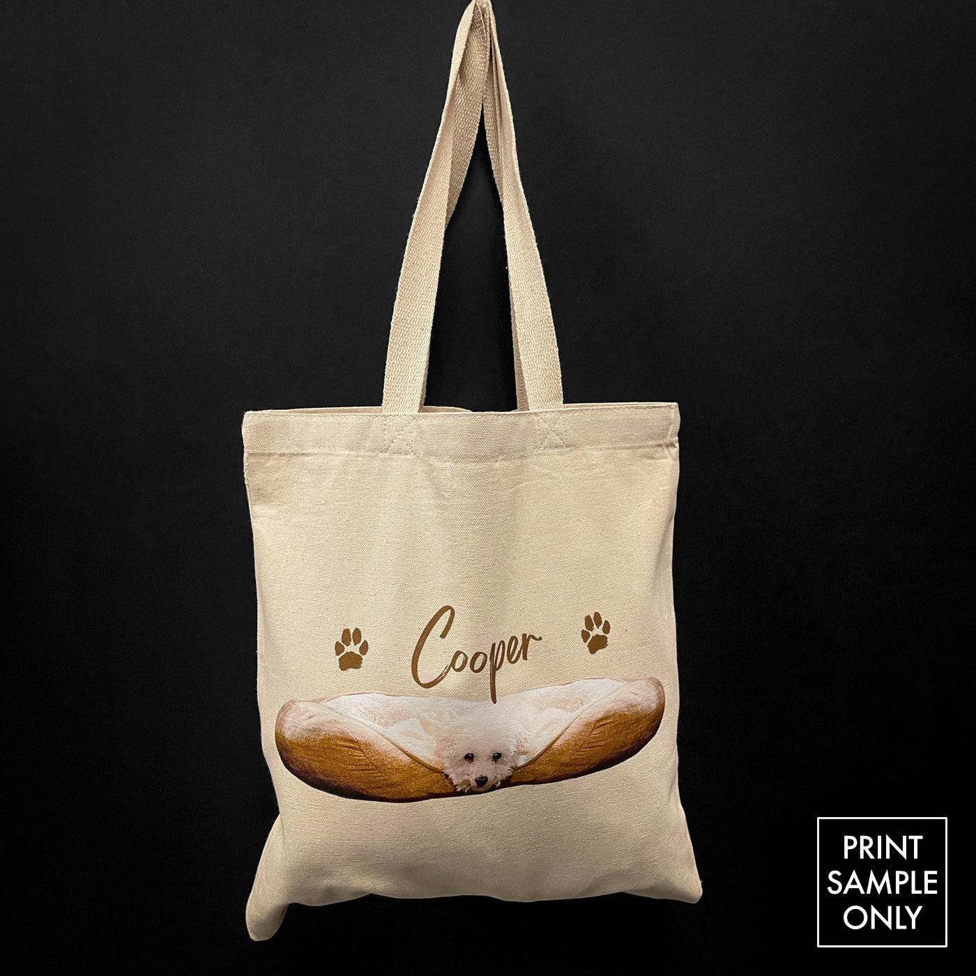Noirtees by Noir et Noir, photo of a customized natural heavyweight totebag - Front