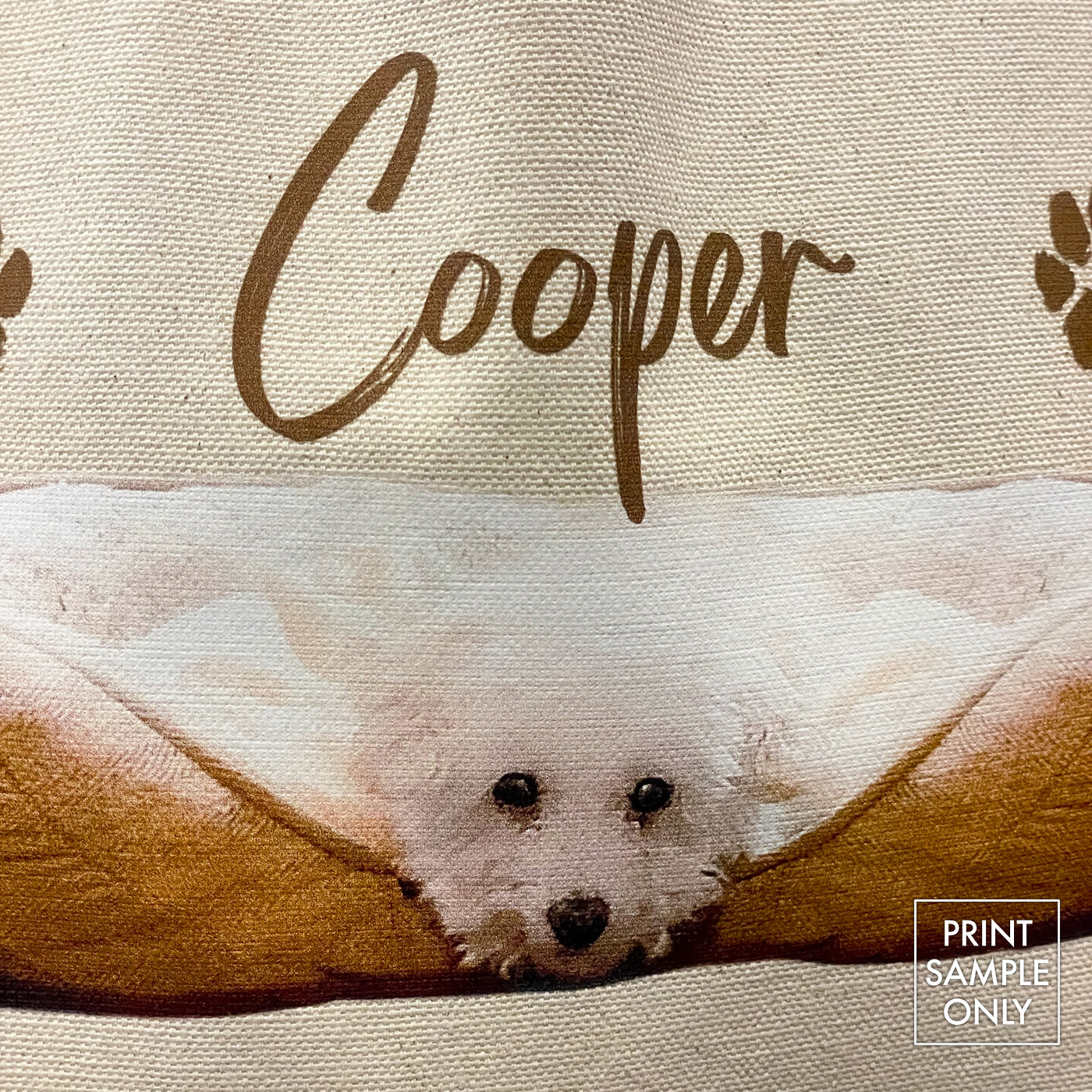 Noirtees by Noir et Noir, photo of a customized natural heavyweight totebag - Front Zoomed