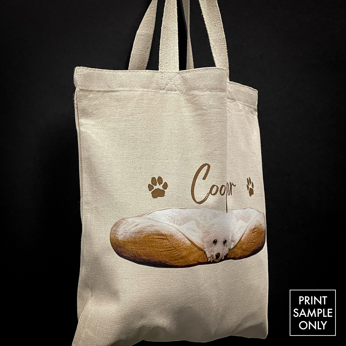Noirtees by Noir et Noir, photo of a customized natural heavyweight totebag - Front 2