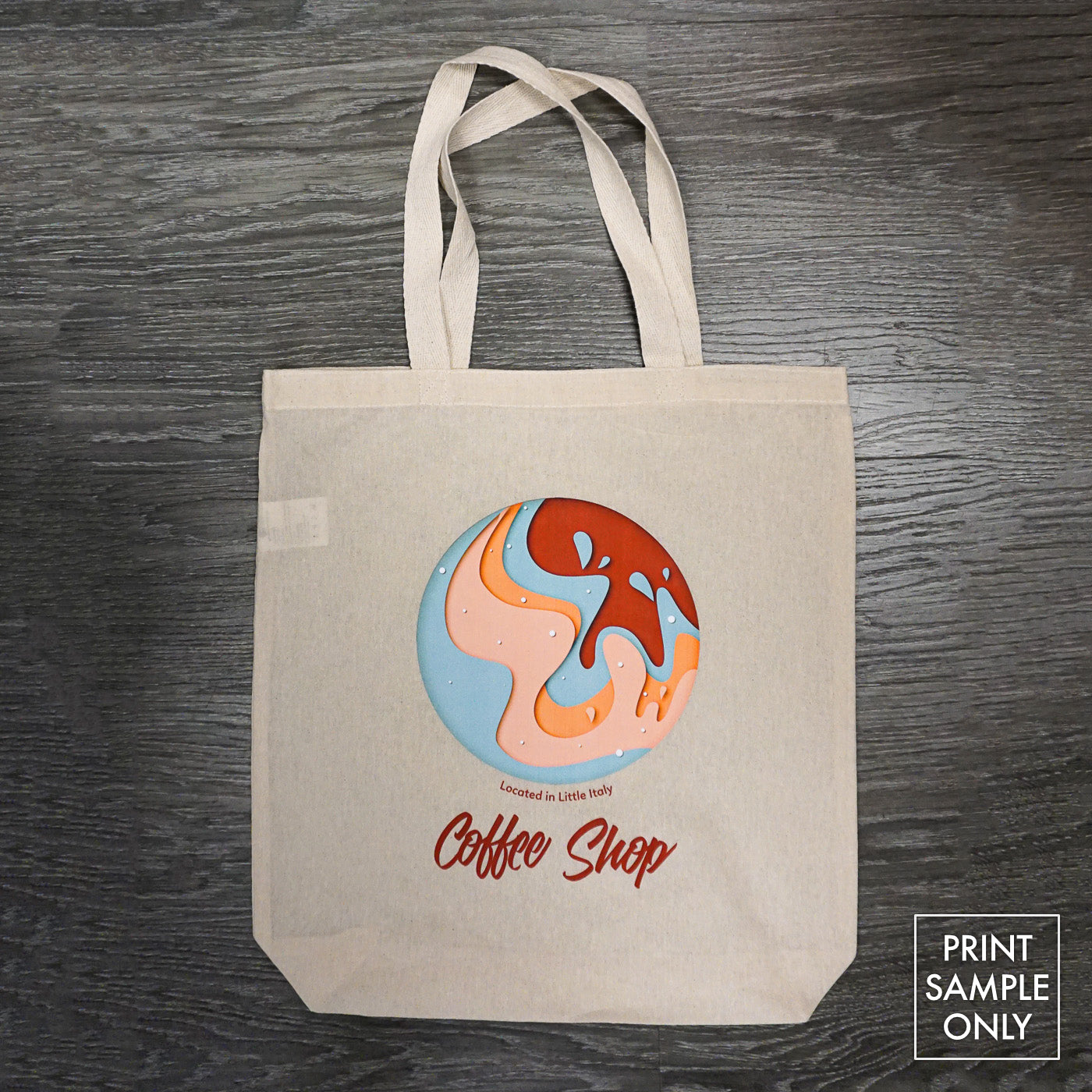 Noirtees by Noir et Noir, photo of a customized natural lightweight totebag - Printed Front