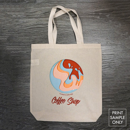 Noirtees by Noir et Noir, photo of a customized natural lightweight totebag - Printed Front