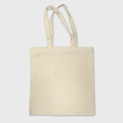 Heavyweight Cotton Tote Bag - Natural 100% cotton with durable fabric and strong webbed handles for carrying heavy loads.